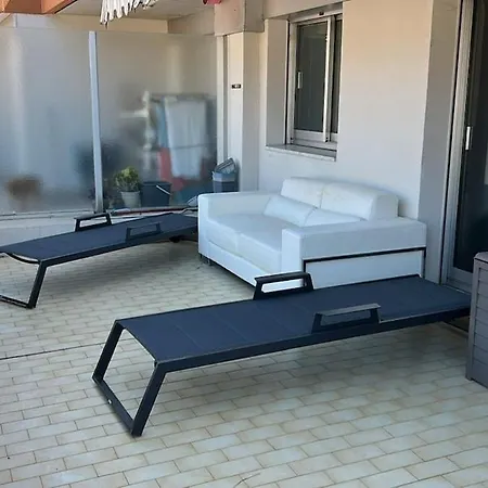 With Sunny Terrace Air Conditioning